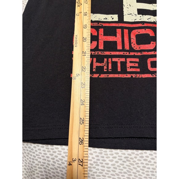 Port & CO. Leo Chicago White Cassox V-Neck Graphic T-Shirt Black Womens L VTG - Picture 4 of 7